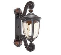 GWJKG Lampe murale Lamp Industrial Outside Lights Waterproof Metal with Spherical Seed Glass Outdoor Wall Outer House for Front Door Veranda Light Black Luminaires extérieurs