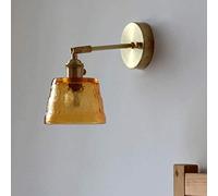 GWJKG Lampe Murale luminaires vanité dorés Avec abat-jour en verre Transparent, Appliques murales dorées for Salle de Bain, Chambre à Coucher, Hally Way, Sal