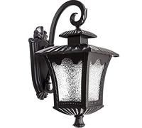 GWJKG Lampe Murale Outdoor Fixture Exterior Waterproof Down Light Black Finish with Glass Shade Outside Wall Lamp for Yards Front Porch Garden Patio Luminaires extérieurs