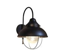 GWJKG Lampe murale Outdoor Light Water 9W 450lm, Outer Wall -GED Lights with Chopped Glass for Veranda, Patio, Barn and More, Wet Layer Aluminum Black Luminaires extérieurs