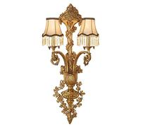 GWJKG Lampe Style européen rétro Cuivre créative Salon Couloir Fond mur vigne Sculpture décorative Applique murale Appliques murales