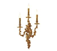 GWJKG Lampe Tout en Cuivre Style européen créative Salon Salle à Manger Chambre Couloir Éclairage décoratif Applique Murale têtes Appliques murales (Size : A)