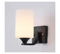 GWJKG Lampes Appliques Sconces murales en laiton modernes, 1-lumière carrée Blanc d'éclairage verre, Minimalist Creative Wall Lampe mur for l'entrée de la chambr