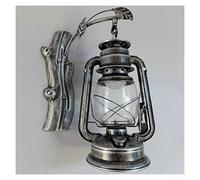 GWJKG Lampes murales Appliques à huile murale la lanterne industrielle, Creative Vintage Wood Wall Éclairage Mur Style nautique Avec Nuance de verre Clair en Bronze Lampe d'é