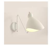 GWJKG Lampes murales Appliques Black Vintage Wall Lumière, Lampe murale Blanche industrielle Plug-in Simplicité Bras Swing Lights for la décoration de Maison Tête Lit terrasse Salle Bain Ch