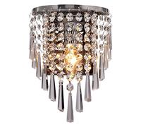 GWJKG Lampes murales Appliques Crystal Wall Lumière, Fini Chrome, K9 Acrylique Drop Thade Lampe Chambre à Coucher Salon Éclairage, Vanity 1-Light Joologures for la