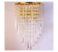 GWJKG Lampes murales Appliques Crystal Wall Lumière, Fini Chrome, K9 Acrylique Drop Thade Lampe Chambre à Coucher Salon Éclairage, Vanity 1-Light Joologures for la