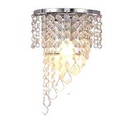 GWJKG Lampes murales Appliques Crystal Wall Lumière, Fini Chrome, K9 Acrylique Drop Thade Lampe Chambre à Coucher Salon Éclairage, Vanity 1-Light Joologures for la