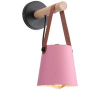 GWJKG LED Sconces Fixture, Mounted Bedside Wood Reading Lights Wall Lamp Industrial Bathroom, Sink Lighting for Bedroom Hallway Living Room Color Pink