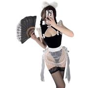 GWJKG Lingerie Qipao Costume Cheongsam Dress For Women Anime Babydoll Suit Chinese Style Cheongsam