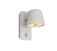 GWJKG Lumière nordique LED Chambre Chevet Dimmable Lampe Salon Moderne Lecture murale de variateur Appliques murales (Color : White