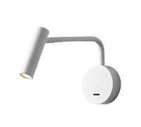 GWJKG Luxury Rotatable Wall Light for Bedroom and Living Room - Black & White Aluminum