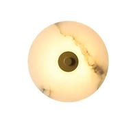 GWJKG Marble Lamp 3000K Decorative Wall Light Living Room, Bathroom, Bedroom, Hallway Round Black, 25cm - Ideal for Various Spaces