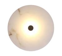 GWJKG Marble Round Wall Lamp 3000K Decorative for Living Room, Bedroom, Hallway Bathroom Art Fixture in Gold - 25cm