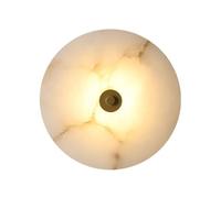 GWJKG Marble Wall Lamp Decorative 3000K Living Room, Bathroom, Bedroom Hallway Stylish Round, Gold Finish, 16cm - Perfect for Home & Retail Spaces
