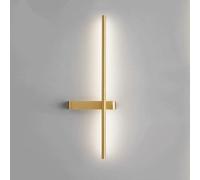 GWJKG Mid Century Copper Wall Lamp Adjustable 3000K/4000K/6000K Brass Decor Fixture for Hallway Bedroom Living Room Minimalist Long Linear Shape Innov