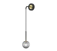 GWJKG Minimalist Wall Lamp for Living Room and Bedroom with Ferrous Body and Glass Shade