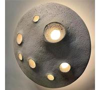 GWJKG Moon Meteorite Outdoor Waterproof Japanese Style Wall Lamp Concrete Hardware Lighting Fixture