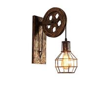 GWJKG mur Vintage Rétro Lampe murale industrielle Shade Fixation Fer à repasser Réglable Eclairage for la décoration de Loft Cafe Bar Wandlamp Decoration LED Appliques murales (Color :