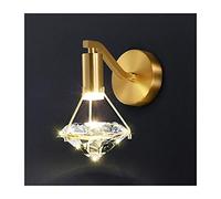 GWJKG Murale Cristal Cuivre Moderne Mode Diamant nordique minimaliste créatif Salon Applique Chambre Chevet Couloir Lampe Appliques murales