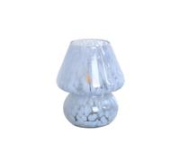 GWJKG Mushroom Shaped Retro Table Bedside Lamp Translucent Glass dimmable, Home Decoration, Bedroom nightstand Suitable for Living Room, Dormitory, Office,(Blue-1pack)