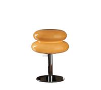 GWJKG Mushroom Table Lamp, Glass Lampshade, Dimmable, Unique Home Aesthetic Decoration, and Bedroom Suitable for Living Room, Dormitory, Office,(Copper)