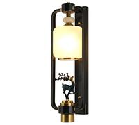 GWJKG New Oriental Chinese Dragon Wall Lamp, Luxurious Copper Decorative Wall Fixture for Living Room and Bedrooms