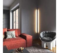 GWJKG Nordic Black Aluminum Bedroom and Living Room 80CM Long Wall Lamp with Minimalist 3000K Warm White Light Ideal for Restaurant Decoration 18W Energy EF