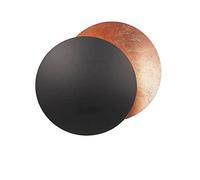 GWJKG Nordic Creative Moon Concept Solar Eclipse Round Wall Light for Living Room Bedroom Aisle Stairs Hallway Indoor Gold Copper Sconces with Black and Bronze Finish