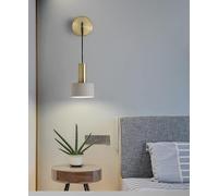 GWJKG Nordic Style Adjustable Light Metal Pendant Lamp for Bedroom Living Room, 5W Cool & Warm White Indoor Wall Fixture