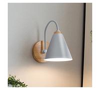 GWJKG nordique Bois, Lampe de Chevet en Fer Chambre à Coucher, Applique murale for Cuisine Restaurant Appliques murales (Color : Grey No)