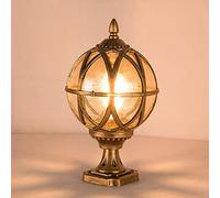 GWJKG Outdoor Waterproof Column Lamp for Villa Courtyard Garden Electricity Park Wall Creative Globe Pillar Lantern