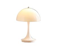GWJKG Portable Cordless Mushroom Desk Lamp, Rechargeable, Touch-dimmable, Bedroom, Kitchen, Bathroom, Office Suitable for Living Room, Dormitory, Office,(White)