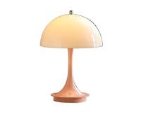 GWJKG Portable Cordless Mushroom Desk Lamp, Rechargeable, Touch-dimmable, Bedroom, Kitchen, Bathroom, Office Suitable for Living Room, Dormitory, Office,(Pink)