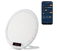 GWJKG Portable Therapy Wake-up Sunrise No UV Rays, Gradual Brightness Alarm Clock Light, App Control
