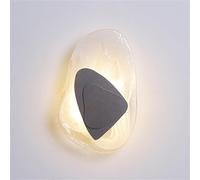 GWJKG Post Moderna Blancos Calientes 5W Vidrio Cristal luz Decorativa, Luces Interior lámpara Ovalada led cableado, lámparas Pared y Apliques con Sala de Estar, Dormitorio (Negro)