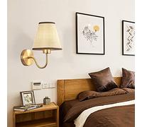 GWJKG Retro Gold Wall Lamp Indoor for Bedroom, Living Room, Hallway Bathroom Lampshade (Not Included) - Elegant Yellow Accent