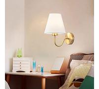 GWJKG Retro Gold Wall Lamp Stylish Indoor for Bedroom, Living Room, Hallway Bathroom Compatible (Not Included) - Elegant Lampshade