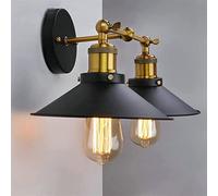 GWJKG Retro Industrial Wall Lamp for Home & Garden - Black Decorative Iron Ceiling Chassis with Light