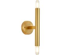 GWJKG Scandinavian Double-Headed Copper Wall Lamp E14 for Living Room Bedroom Corridor Study Lighting Fixture
