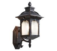 GWJKG Stylish Rust-Proof Glass Wall Light with Socket - Outdoor Lighting Solution for Porch, Garden Pathways & More