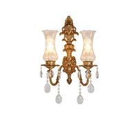 GWJKG TV un Salon Luxe, Lampe Chevet Dans UNE Chambre à Coucher d'escalier Villa, Applique murale en Cristal de Cuivre Appliques murales