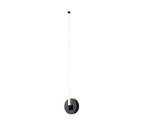 GWJKG Ultra-Thin Black Brass, Wall Light with Acrylic Shade, Minimalist Long Tube, Color Modes, Perfect for Bedroom & Living Room Decor
