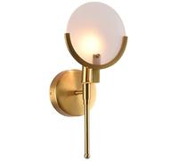 GWJKG Vintage Brushed Brass with Marble Base for Bedroom & Living Room Wall Light - Indoor Wall Lamp