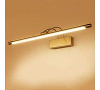 GWJKG Vintage Metal Adjustable Bathroom Vanity Light with Swivel Lamp Head Wall in Antique Brass Finish for Mirror Warm White Glow 45cm