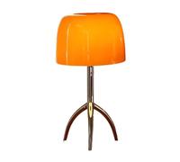 GWJKG Vintage Mushroom Shape Dimmable, Retro Home Decoration Glass Bedside Table Lamp Bedroom and Suitable for Living Room, Dormitory, Office,(Orange)