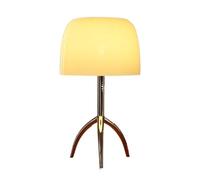 GWJKG Vintage Mushroom Shape Dimmable, Retro Home Decoration Glass Bedside Table Lamp Bedroom and Suitable for Living Room, Dormitory, Office,(Beige)