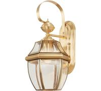 GWJKG Wall for Outdoor Gardens, Balconies & Patios - Elegant Minimalist Copper Light with Clear Glass Shade