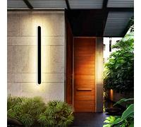 GWJKG Wall Lamp IP65 Waterproof Black Aluminum, 48W, 150cm, Up Down Warm White for Garden, Patio, Terrace, Villa, Indoor & Outdoor Use