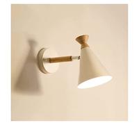 GWJKG Wall Lamp with Solid Wood Fixtures - Holder for Bedroom Lighting in Dark Finish